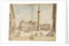 Eighteen Views of Rome: The Piazza Colonna, 1664 by Lievin Cruyl