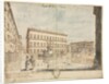 Eighteen Views of Rome: The Piazza Farnese; Cartouche, 1664 by Lievin Cruyl
