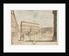 Eighteen Views of Rome: The Piazza Farnese; Cartouche, 1664 by Lievin Cruyl