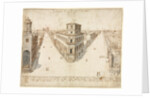 Eighteen Views of Rome: The Quattro Fontane Looking Toward Santa Maria Maggiore, 1665 by Lievin Cruyl