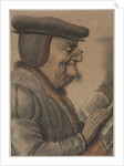 Elderly Man Reading a Book, first half 1600s by Nicolas Lagneau