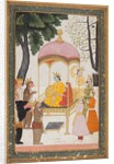 Enthroned Rama and Sita receive homage from their monkey and bear allies, c. 1765 by Unknown