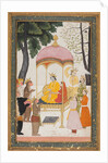 Enthroned Rama and Sita receive homage from their monkey and bear allies, c. 1765 by Unknown