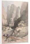 Entrance to Petra, the Theatre, 1839 by David Roberts