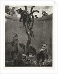 Essay on Stone with Brush and Scraper: The Bear Pit, 1851 by Adolph von Menzel