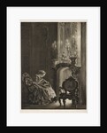 Essay on Stone with Brush and Scraper: Woman Reading at the Fireside, 1851 by Adolph von Menzel