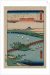 Evening Glow at Seta, from the series Eight Views of Omi, 1857 by Utagawa Hiroshige