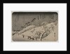 Evening Snow at Asuka Hill, from the series Eight Views of the Environs of Edo, c. 1837-38 by Utagawa Hiroshige