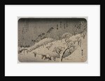 Evening Snow at Asuka Hill, from the series Eight Views of the Environs of Edo, c. 1837-38 by Utagawa Hiroshige