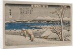 Evening Snow at Uchikawa, mid 1830s by Ando Hiroshige