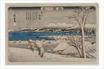 Evening Snow at Uchikawa, mid 1830s by Ando Hiroshige