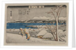 Evening Snow at Uchikawa, mid 1830s by Ando Hiroshige