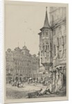 Facisimilies of Sketches made in Flanders and Germany: Hotel de Ville, Prague, 1833 by Samuel Prout