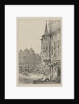 Facisimilies of Sketches made in Flanders and Germany: Hotel de Ville, Prague, 1833 by Samuel Prout