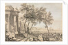 Fantastic Harbor Scene with Architecture and Figures, 1713 by Isaac de Moucheron
