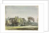 Farmhouse behind Trees, c. 1790 by Christoph Nathe