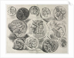 Feuille de douze médailles antiques, 1825 by Eugène Delacroix