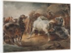 Fighting Horses, c. 1820 by Théodore Géricault