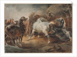 Fighting Horses, c. 1820 by Théodore Géricault