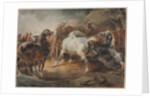 Fighting Horses, c. 1820 by Théodore Géricault