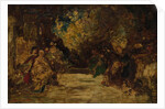 Figures on a Terrace, not dated by Adolphe Monticelli (attributed to)