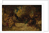 Figures on a Terrace, not dated by Adolphe Monticelli (attributed to)