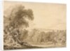 Figures Seated by a Lake in a Wooded Landscape, 1820 by John Martin