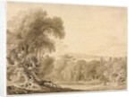 Figures Seated by a Lake in a Wooded Landscape, 1820 by John Martin