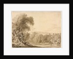 Figures Seated by a Lake in a Wooded Landscape, 1820 by John Martin