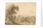 Figures Seated by a Lake in a Wooded Landscape, 1820 by John Martin
