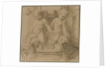 Fountain with Putti Riding Dolphins, last half 1800s by Alphonse Legros