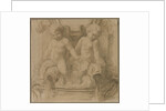 Fountain with Putti Riding Dolphins, last half 1800s by Alphonse Legros