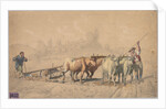 Four Oxen Pulling a Plough, 1853 by Constant Troyon