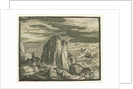 From a set of 4 Landscapes: Cliffon the seashore by Hendrick Goltzius
