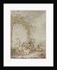 Frontispiece for an Album of Drawings: Peasants at a Fountain…, 1784 by Dirk Langendijk