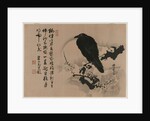 Full Moon with Crow on Plum Branch, 1880s by Kawanabe Kyosai