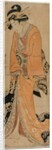 Geisha Standing Beside a Shamisen Case, c. 1810 by Utamaro II