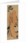 Geisha Standing Beside a Shamisen Case, c. 1810 by Utamaro II