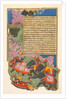 Ghatotkacha and three demons in his company chase Bhagadatta…, 1616-1617 by Fazl (attributed to)