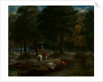 Greek Cavalry Men Resting in Forest, 1858 by Eugène Delacroix