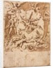Grotesque with a Satyr Feeding a Dragon, c. 1565/1588 by Marco Marchetti