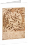 Grotesque with a Satyr Feeding a Dragon, c. 1565/1588 by Marco Marchetti