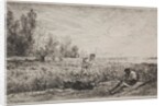 Hay-making, original impression 1862, printed in 1921 by Charles François Daubigny