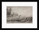 Hay-making, original impression 1862, printed in 1921 by Charles François Daubigny