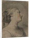 Head of a Female Figure in Profile, Turned to the Right, c. 1763-1770? by Hughes Taraval