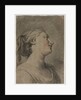 Head of a Female Figure in Profile, Turned to the Right, c. 1763-1770? by Hughes Taraval