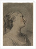 Head of a Female Figure in Profile, Turned to the Right, c. 1763-1770? by Hughes Taraval