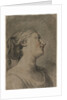Head of a Female Figure in Profile, Turned to the Right, c. 1763-1770? by Hughes Taraval