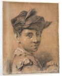Head of a Young Man Wearing a Hat, before 1735 by Giovanni Battista Piazzetta