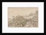 Hilly Landscape with Hut Beside a Stream, 1627 by van de Velde Esaias